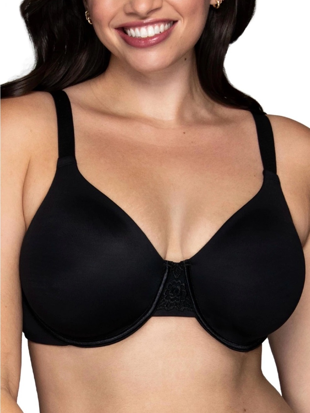 Vanity Fair 76080 Beauty Back Smoothing Minimizer Bra UW BLK 38D NEW WITH TAGS